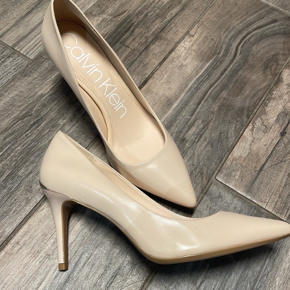 High ( 4”) heels Calvin Klein in cream color , size 10 M, new